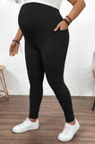 Bearsland Women's Plus Size Maternity Pants with Pockets