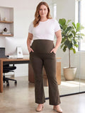 Bearsland Plus Size Women's Office & Casual Maternity Pants with Pockets