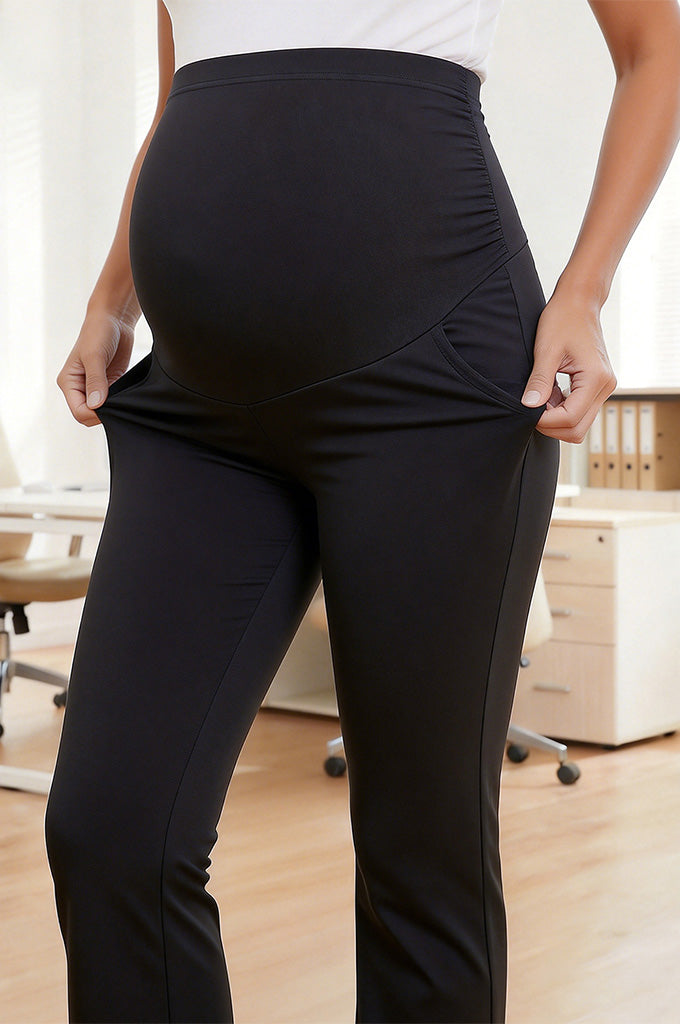 Bearsland Plus Size Women's Office & Casual Maternity Pants with Pockets