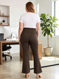 Bearsland Plus Size Women's Office & Casual Maternity Pants with Pockets