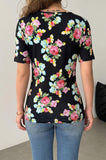 Bearsland Women's Short-Sleeve Crew-Neck Printed Nursing Top