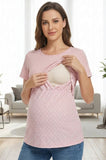 Bearsland Women's Short-Sleeve Crew-Neck Nursing Top