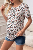 Bearsland Women's Short-Sleeve Crew-Neck Nursing Top