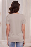 Bearsland Women's Short-Sleeve Crew-Neck Nursing Top