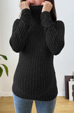 Bearsland Long-sleeved, high-necked ribbed maternity top