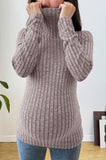 Bearsland Long-sleeved, high-necked ribbed maternity top