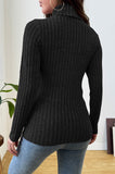 Bearsland Long-sleeved, high-necked ribbed maternity top