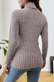 Bearsland Long-sleeved, high-necked ribbed maternity top