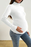Bearsland Long-sleeved High-neck Maternity Top