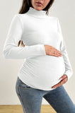 Bearsland Long-sleeved High-neck Maternity Top