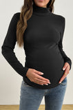 Bearsland Long-sleeved High-neck Maternity Top