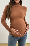 Bearsland Long-sleeved High-neck Maternity Top