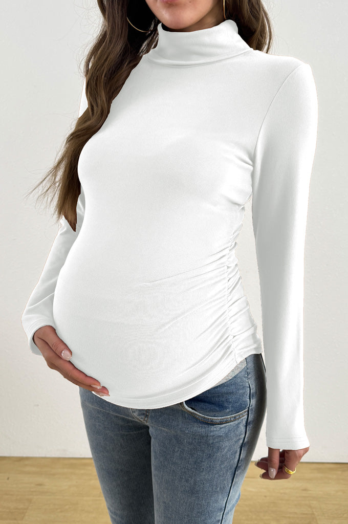 Bearsland Long-sleeved High-neck Maternity Top