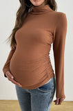 Bearsland Long-sleeved High-neck Maternity Top