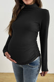 Bearsland Long-sleeved High-neck Maternity Top