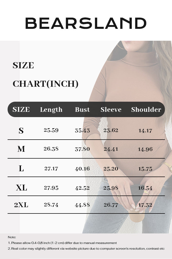 Bearsland Long-sleeved High-neck Maternity Top