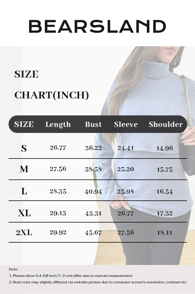 Bearsland Long-sleeved, high-neck autumn/winter nursing top