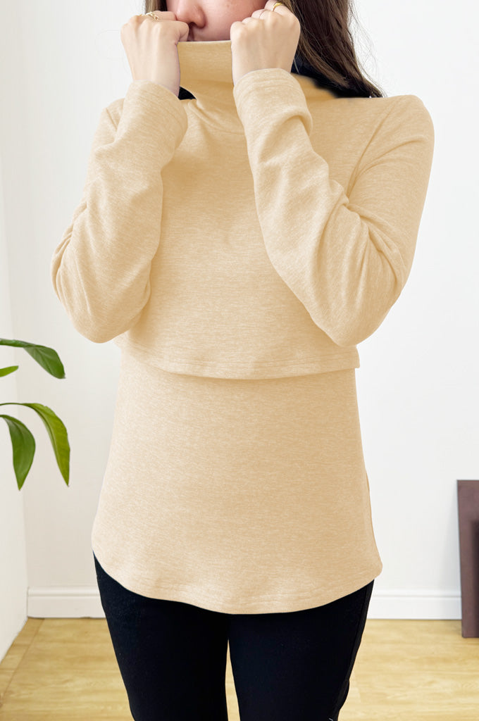 Bearsland Long-sleeved, high-neck autumn/winter nursing top