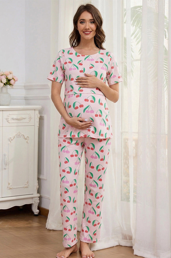 Bearsland Women's Summer Nursing Pajama Set
