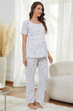 Bearsland Women's Summer Nursing Pajama Set