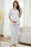 Bearsland Women's Summer Nursing Pajama Set