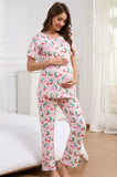 Bearsland Women's Summer Nursing Pajama Set