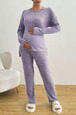 Bearsland Long-sleeved Ribbed Maternity Pyjama Set