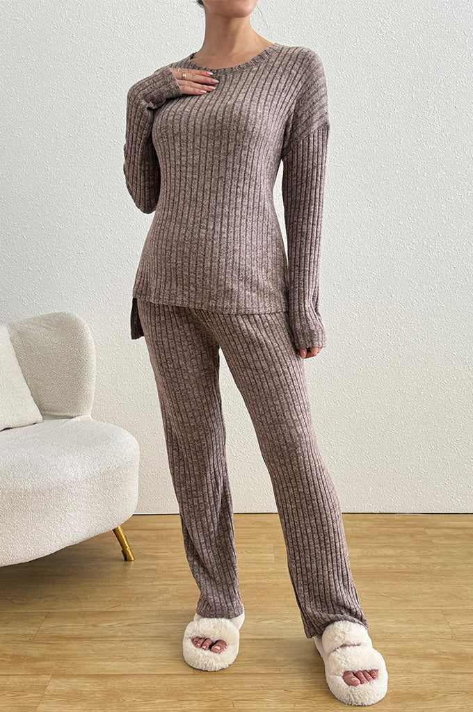 Bearsland Long-sleeved Ribbed Maternity Pyjama Set