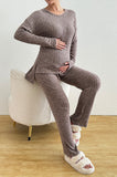 Bearsland Long-sleeved Ribbed Maternity Pyjama Set