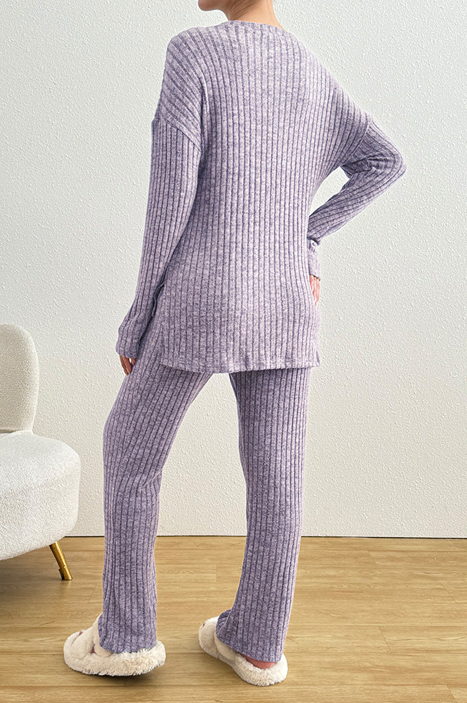 Bearsland Long-sleeved Ribbed Maternity Pyjama Set
