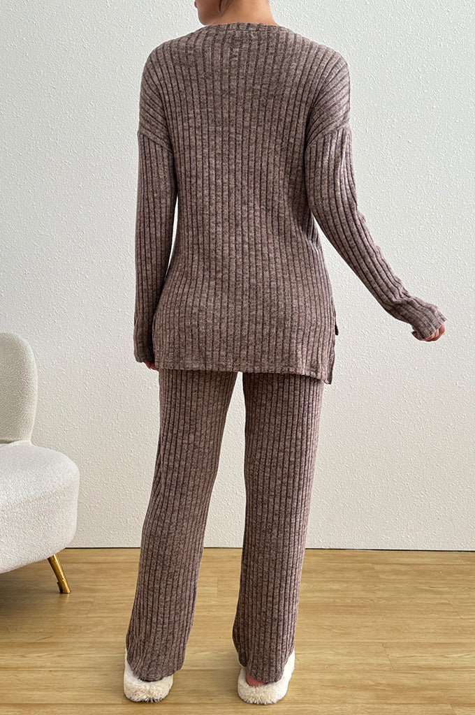 Bearsland Long-sleeved Ribbed Maternity Pyjama Set