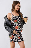Bearsland Printed Maternity Dress with Straps