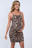 Bearsland Printed Maternity Dress with Straps