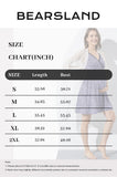 Bearsland Maternity Halter-Neck Dress with Lace Trim