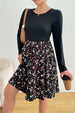 Black background with a floral print