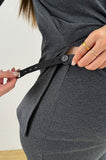 Bearsland Long-sleeved Maternity Hooded Set with Slit Hem