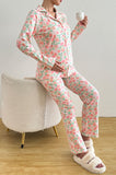 Bearsland Long-sleeved Peach Print Pyjama Set