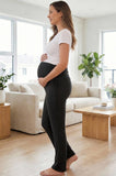 Bearsland Women's Plus Size Maternity Pants with Side Pleats