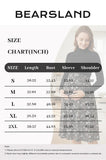 Bearsland Women's High-Neck Long-Sleeve Maternity Dress
