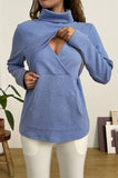 Bearsland Long-sleeved High-neck Nursing Top with Pockets