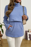 Bearsland Long-sleeved High-neck Nursing Top with Pockets