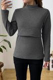 Bearsland Long-sleeved High-neck Nursing Top