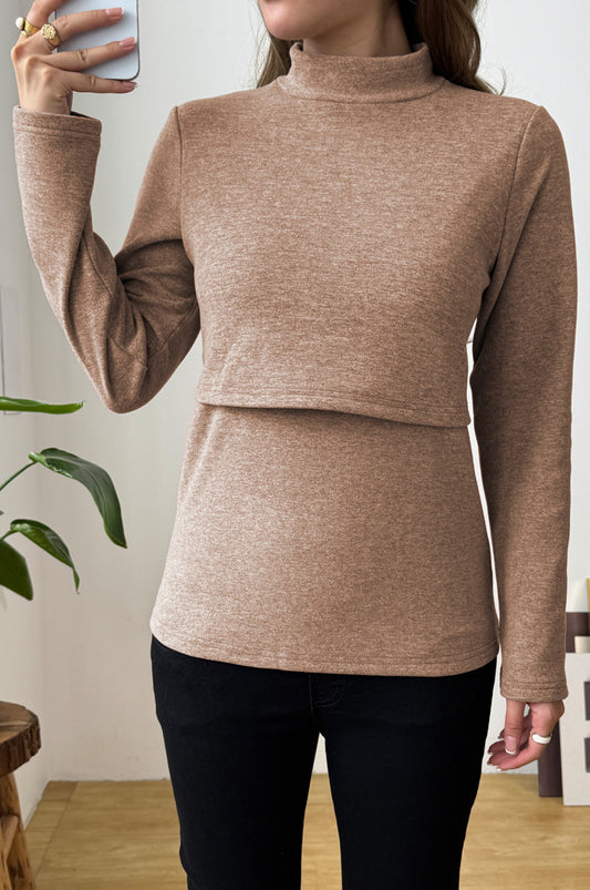Bearsland Long-sleeved High-neck Nursing Top