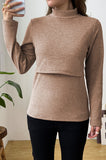 Bearsland Long-sleeved High-neck Nursing Top