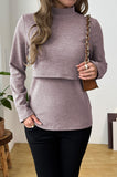 Bearsland Long-sleeved High-neck Nursing Top