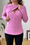 Bearsland Fleece-Lined Long-Sleeved Nursing Top