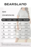 Bearsland Women's Short-Sleeve Round-Neck Maternity Dress