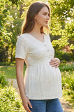Bearsland Women's V-Neck Lace Maternity Top