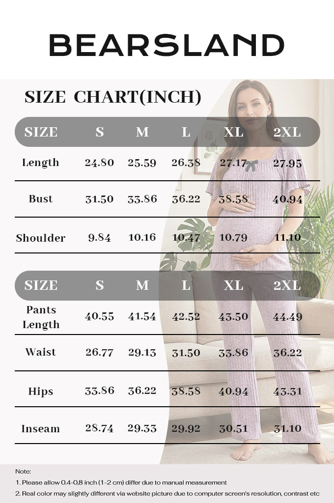 Bearsland Women's Maternity Pajama Set