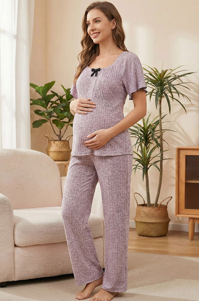 Bearsland Women's Maternity Pajama Set
